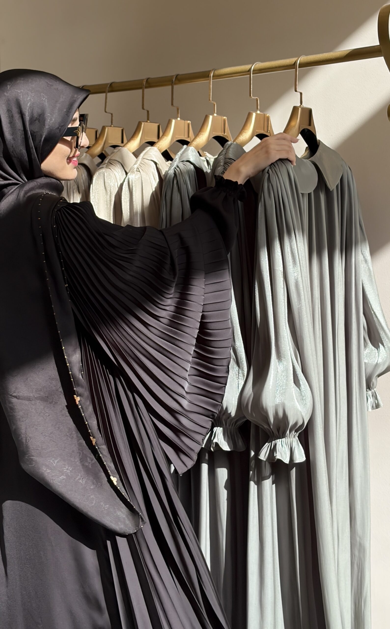 عبا حریر سبز