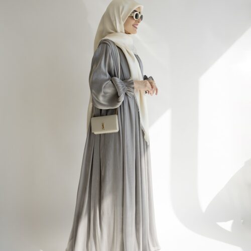 عبا حریر طوسی پررنگ