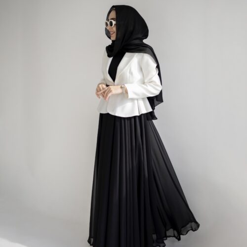 کت سارافون حریر مشکی