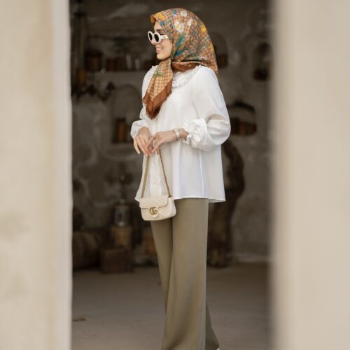 مانتو اسلپ یقه دار