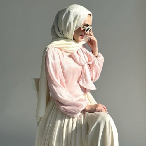 شومیز حریر صورتی