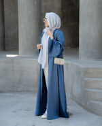 عبا ساتن آبی